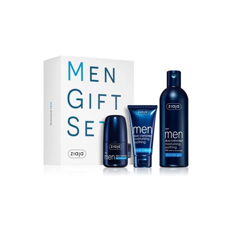 Ziaja Men Geschenkset: Antitranspirant 60 ml + Gesichtscreme 50 ml + Duschgel 300 ml