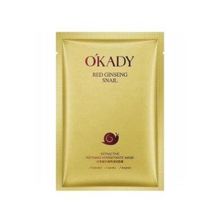 Okady Moisturizing and Firming Sheet Mask with Ginseng Extract and Snail Slime 25 ml