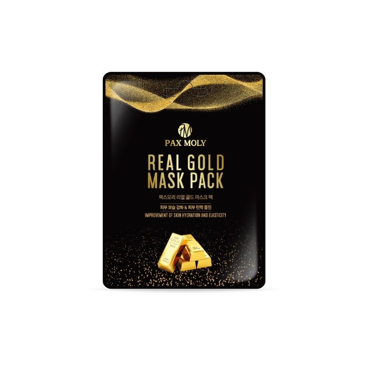 Pax Moly Real Gold Feuchtigkeitsspendende und Straffende Tuchmaske mit Gelée Royale 25 ml