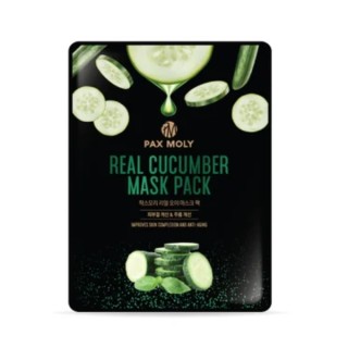 Освіжаюча та заспокійлива тканинна маска Pax Moly Real Cucumber з огірком 25 мл