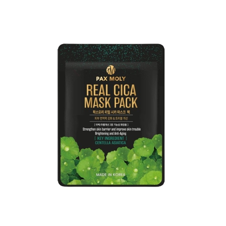 Masque en tissu raffermissant Pax Moly Real Cica à la centella asiatica 25 ml