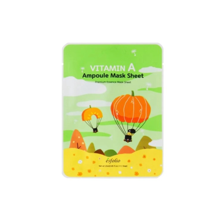 Esfolio Vitaimin A Ampoule Sheet Mask soothing face mask with Vitamin A 25 ml