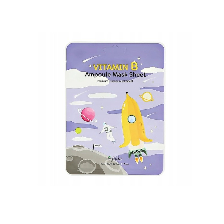 Esfolio Vitaimin B Ampoule Sheet Mask rozświetlająca Maska do twarzy 25 ml