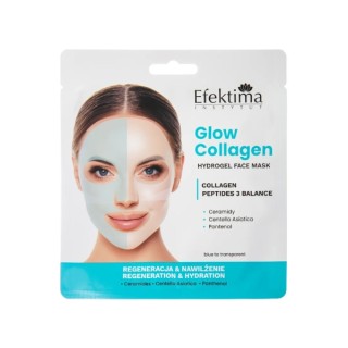 Masque en tissu Efektima Glow Collagen avec collagène et peptides régénérants (1 pièce)