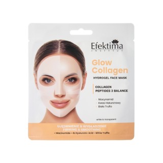 Efektima Glow Collagen Tuchmaske mit Kollagen und Peptiden, straffend, 1 Stück