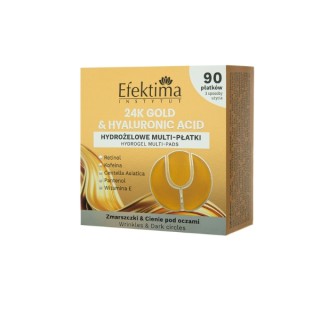 Efektima 24K Gold Hyaluronic Acid hydrożelowe Multi-płatki pod oczy 90 sztuk