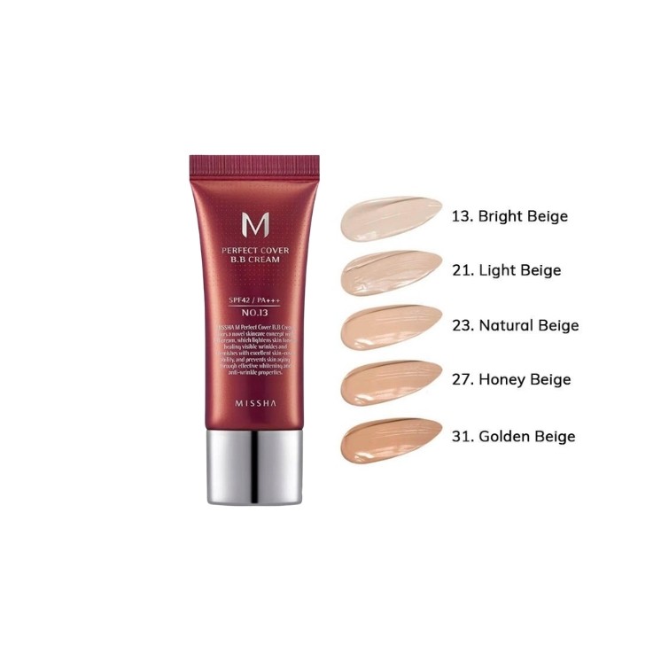 Missha M Perfect Cover Krem BB /13/ Bright Beige SPF42 20 ml