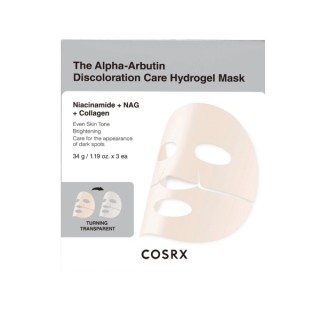Masques hydro éclaircissants à l'alpha-arbutine COSRX (34 g x 3)