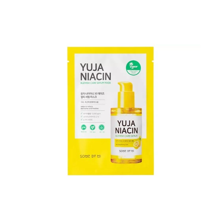 Masque en tissu éclaircissant anti-imperfections Some By Mi Yuja Niacin 25 g)