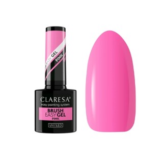 Claresa Brush Easy Gel Gel in een flesje met een kwastje Pink 5 g