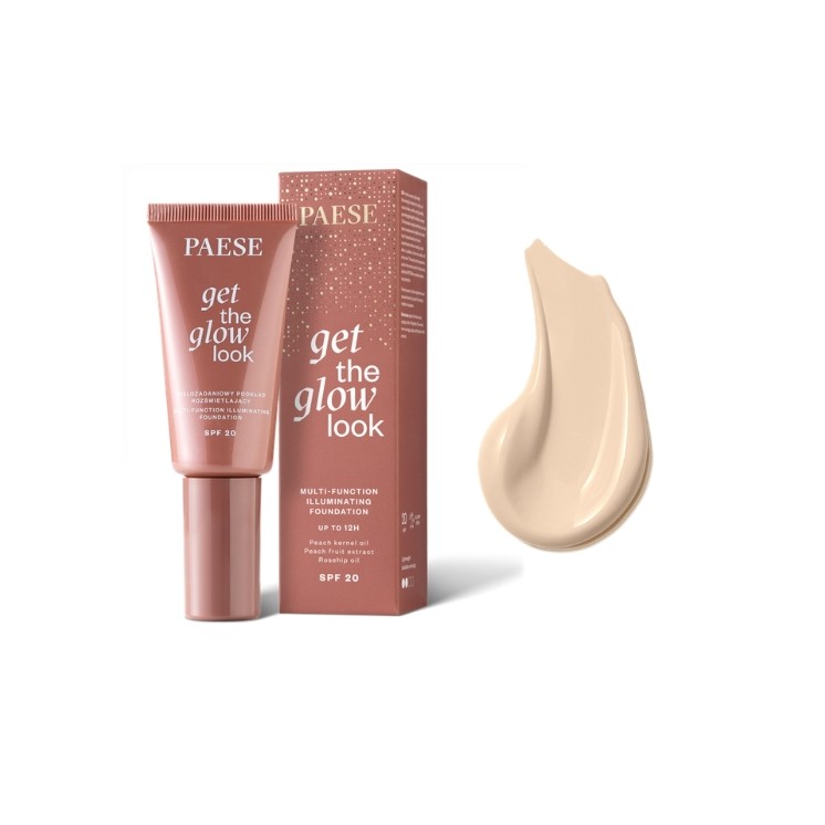 Paese Get The Glow Look wielozadaniowy Podkład rozświetlający /0N/ Neutral Beige 30 ml