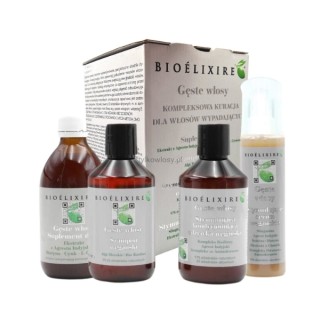 Bioelixire Haarverzorgingsset voor Dik Haar: Shampoo 300 ml + Conditioner 300 ml + Serum 150 ml + Voedingssupplement 300 ml