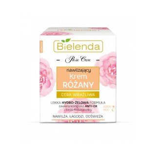 Bielenda Rose Care Crème visage hydratante et apaisante à la rose 50 ml