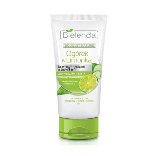 Bielenda Gurke & Limette 3-in-1 Reinigungsgel + Peeling + Serum 150 ml