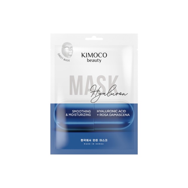 Kimoco Beauty Hyaluron Smoothing and Moisturizing Sheet Mask with Hyaluronic Acid 23 ml