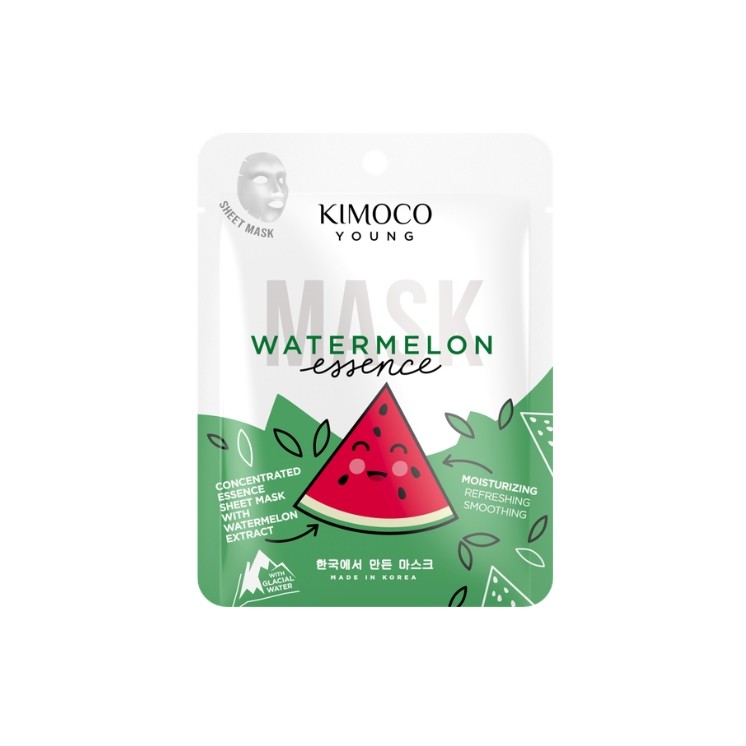 Kimoco Young Watermelon Essence nawilżająca Maska do twarzy w płachcie z ekstraktem z arbuza 25 ml
