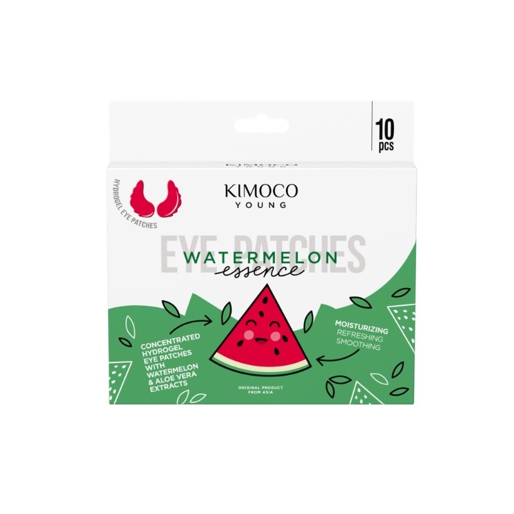 Patchs pour les yeux Kimoco Young Watermelon Essene aux extraits de pastèque et d'aloe vera, 10 pièces