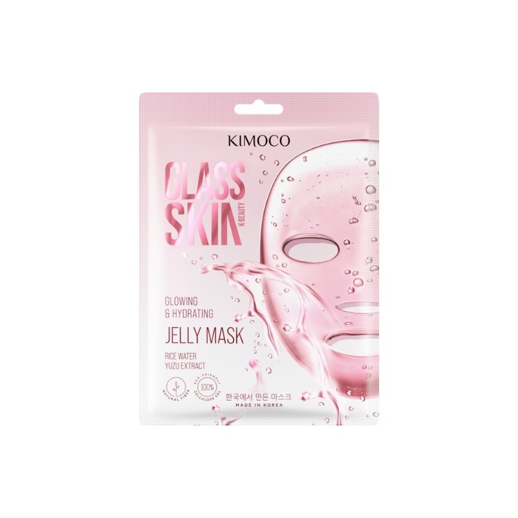 Masque en tissu éclaircissant et hydratant pour le visage Kimoco Glass Skin 23 ml