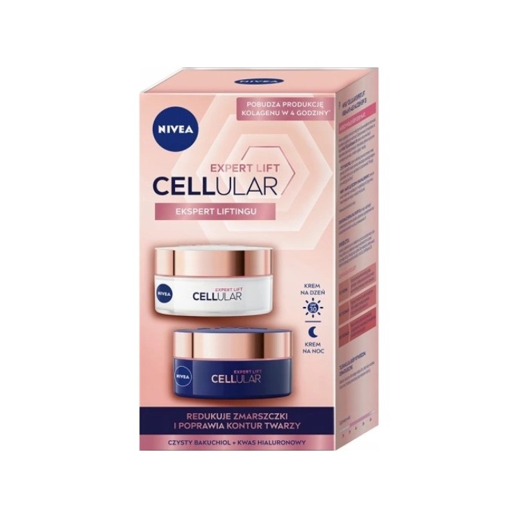 Nivea Cellular Expert Lift Anti-Aging Cadeauset: Dagcrème SP30 50ml + Nachtcrème 50ml