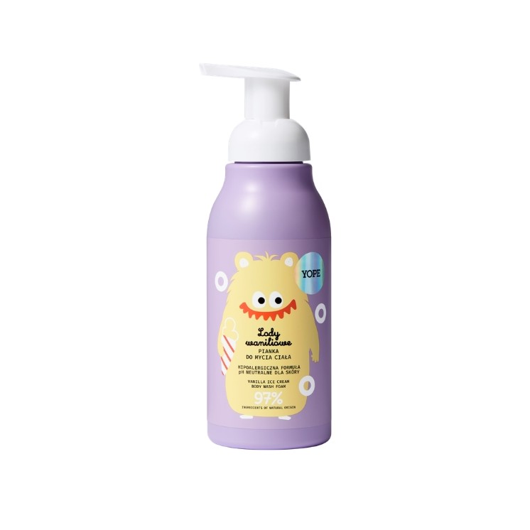 YOPE Pianka do mycia rąk dla dzieci Lody waniliowe 300 ml