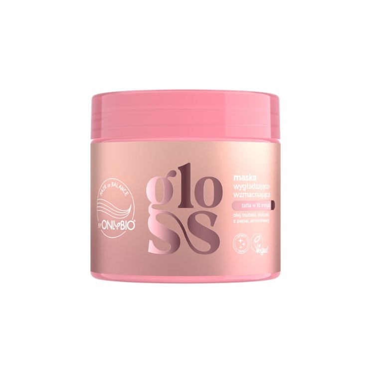 Маска для розгладжування та зміцнення волосся ONLYBIO Hair in Balance Gloss 280 мл