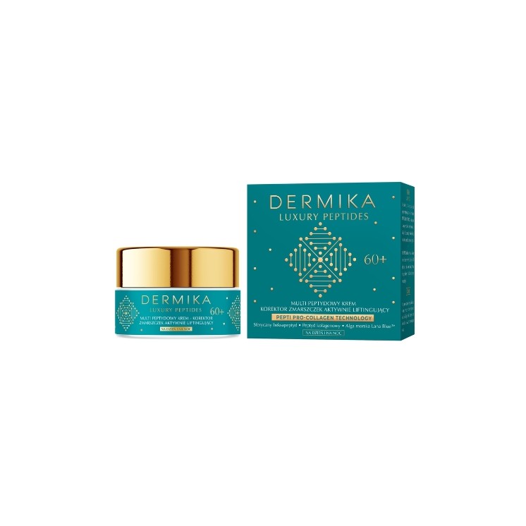 Крем для обличчя Dermika Luxury Peptides з мультипептидами та активним ліфтингом 60+ 50 мл
