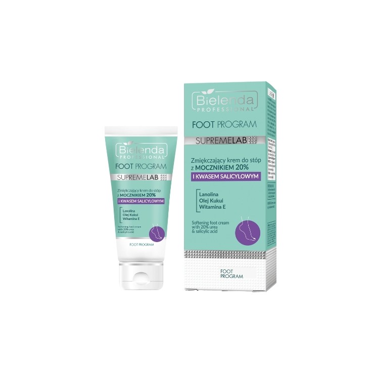 Bielenda Professional SUPREMELAB Foot Program Softening Foot Cream with 20% Urea and Salicylic Acid 75 ml