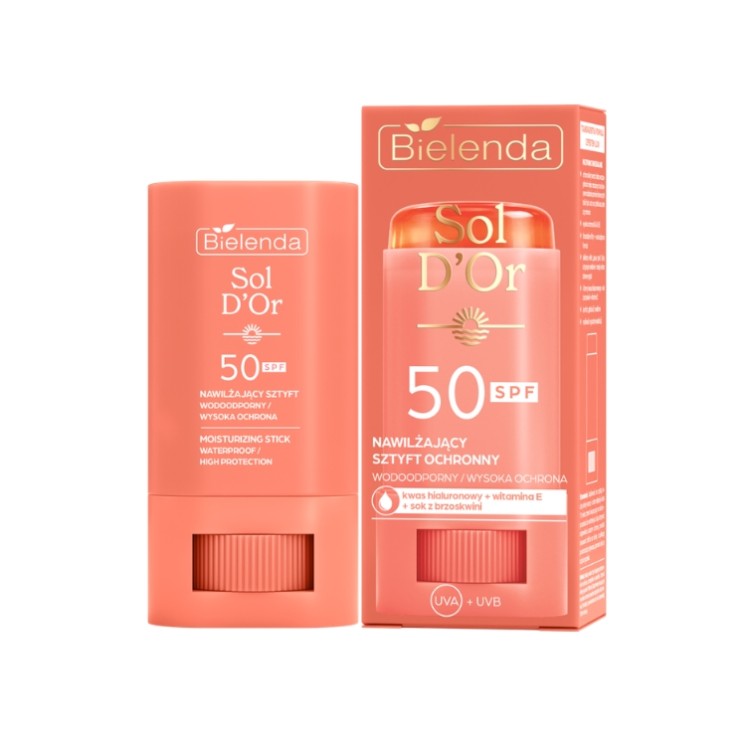 Bielenda Sol D'OR Feuchtigkeitsspendender Sonnenschutzstift SPF50 18 g