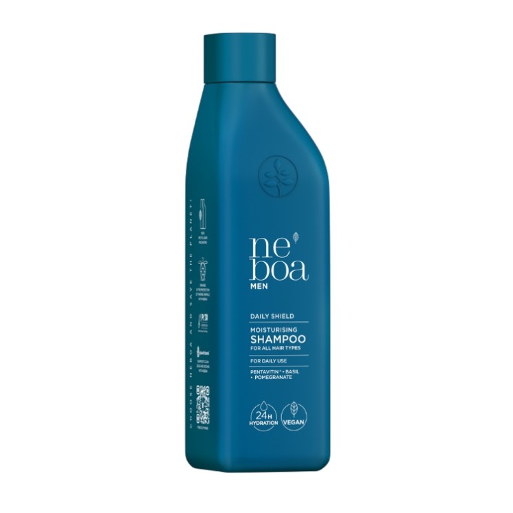Shampoing hydratant Neboa Men Daily Shield pour tous types de cheveux, 300 ml