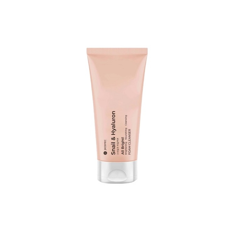 Jkosmec All Bright Cleansing Foam Snail en Hyaluron , regenererend gezichtsreinigingsschuim 180 ml