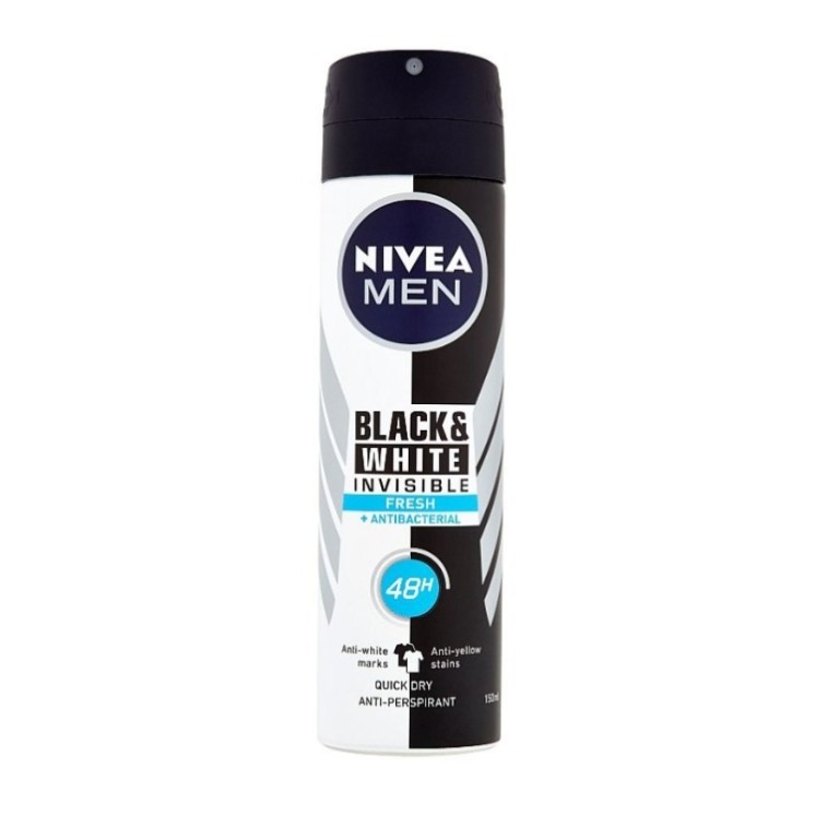 Nivea Men Black & White Dezodorant w spray'u Fresh 150 ml 