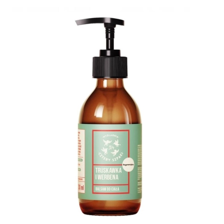 Mydlarnia Cztery Szpaki Regenerierender Körperbalsam Erdbeere und Eisenkraut 200 ml