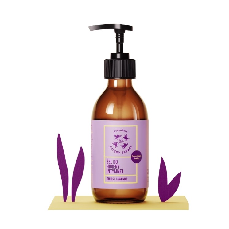 Mydlarnia Cztery Szpaki naturalny Żel do higieny intymnej Owies i Lawenda 200 ml