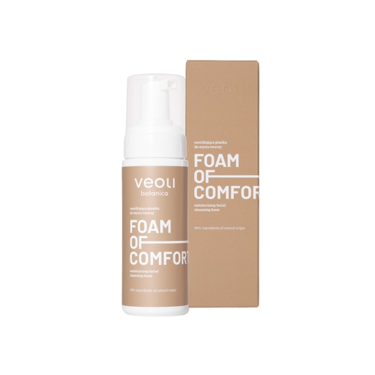 Зволожуюча пінка для очищення обличчя Veoli Botanica Foam of Comfort 150 мл