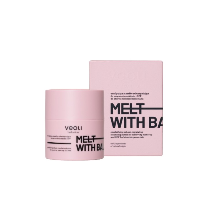Veoli Botanica Melt with Balance emulgierende, talgregulierende Make-up-Entfernerbutter mit SPF 40 g