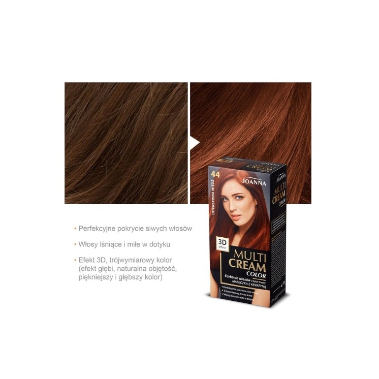 Joanna Multi Cream Color Farba do włosów /44/ Intensywna miedź