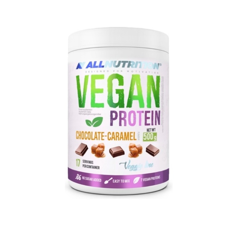 AllNutrition Vegan Proteïne Suikervrij Vegan Proteïne Chocolate Caramel 500 g