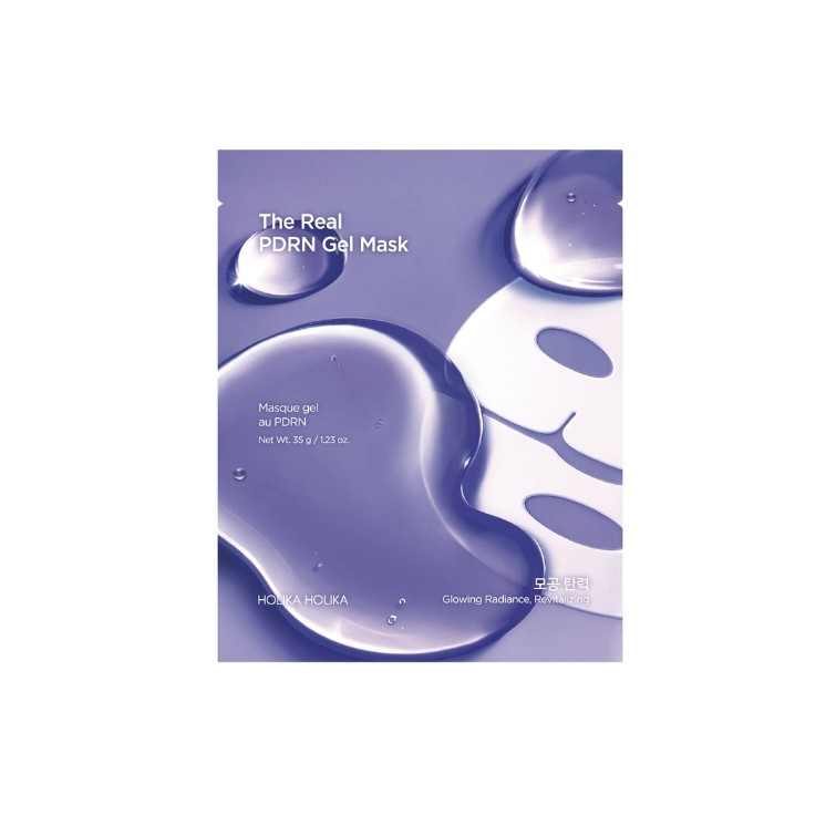 Holika Holika The Real PDRN Gel Mask Intensiv feuchtigkeitsspendende und glättende Tuchmaske, 35 g