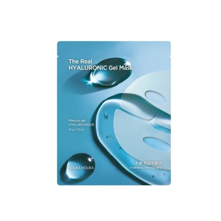 Holika Holika The Real Hyaluronic Gel Mask Intensiv Feuchtigkeitsspendende Tuchmaske 35 g
