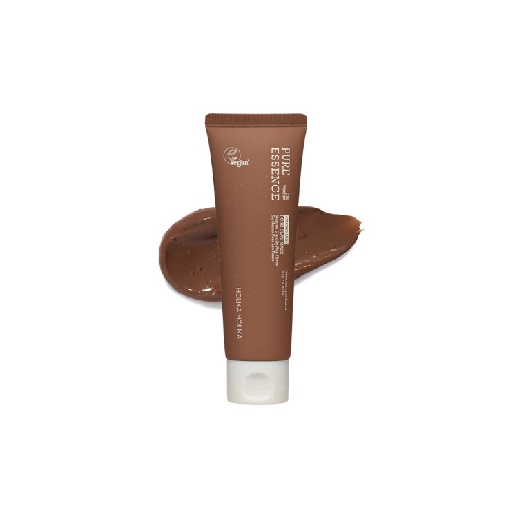 Masque à l' Clay détoxifiant pour les pores Holika Holika Pure Essence aux éclats de cacao (80 g)