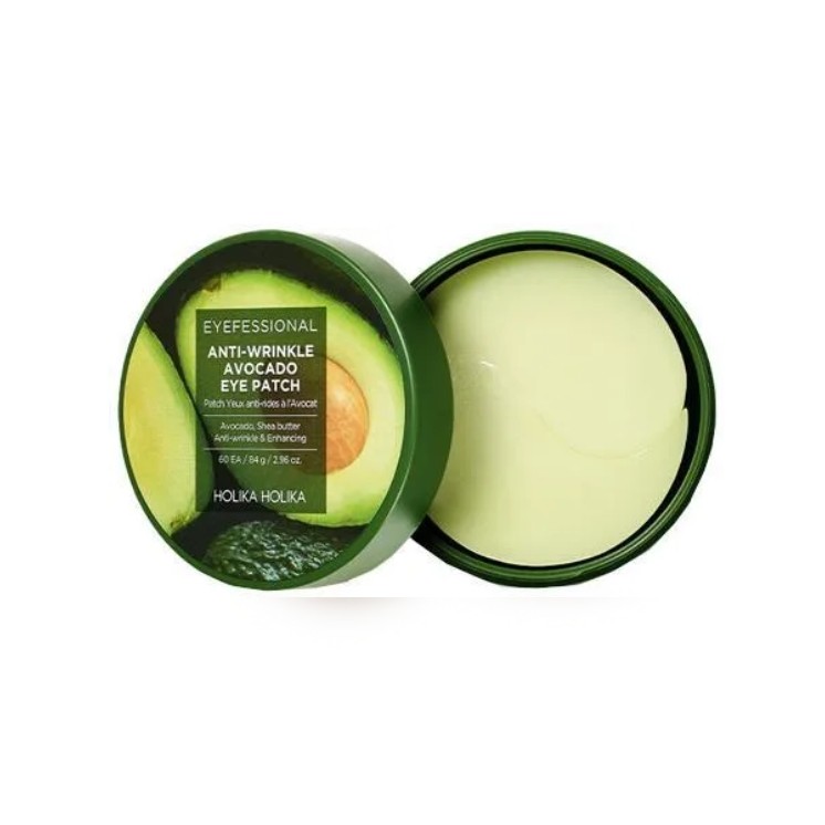 Holika Holika Eyefessional Anti-Wrinkle Avocado Eye Patch przeciwzmarszczkowe Płatki pod oczy z Awokado 60 sztuk