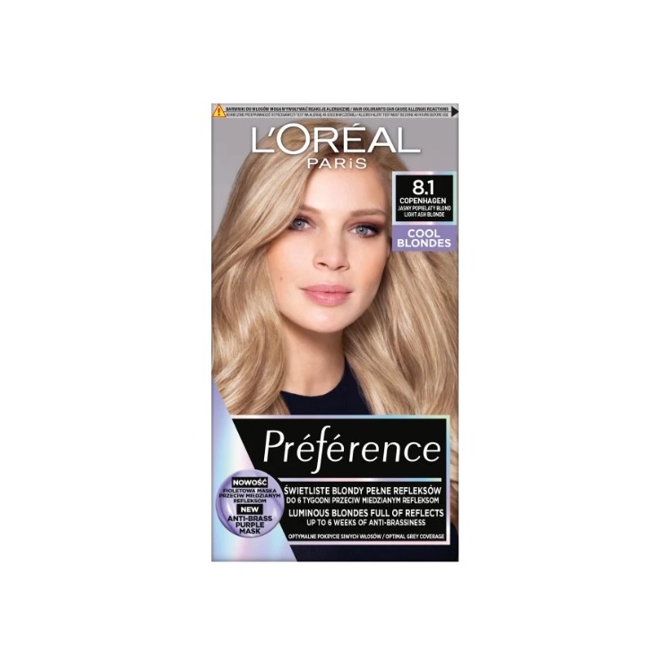L'oreal Preference Farba do włosów /8.1/ Jasny Popielaty Blond