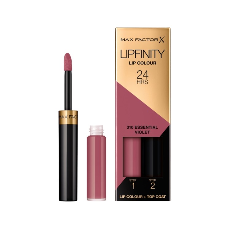 Max Factor Lipfinity Lip Colour Langhaftender Lippenstift mit Permawear System /310/ Essential Violet 2,3 ml + 1,9 g