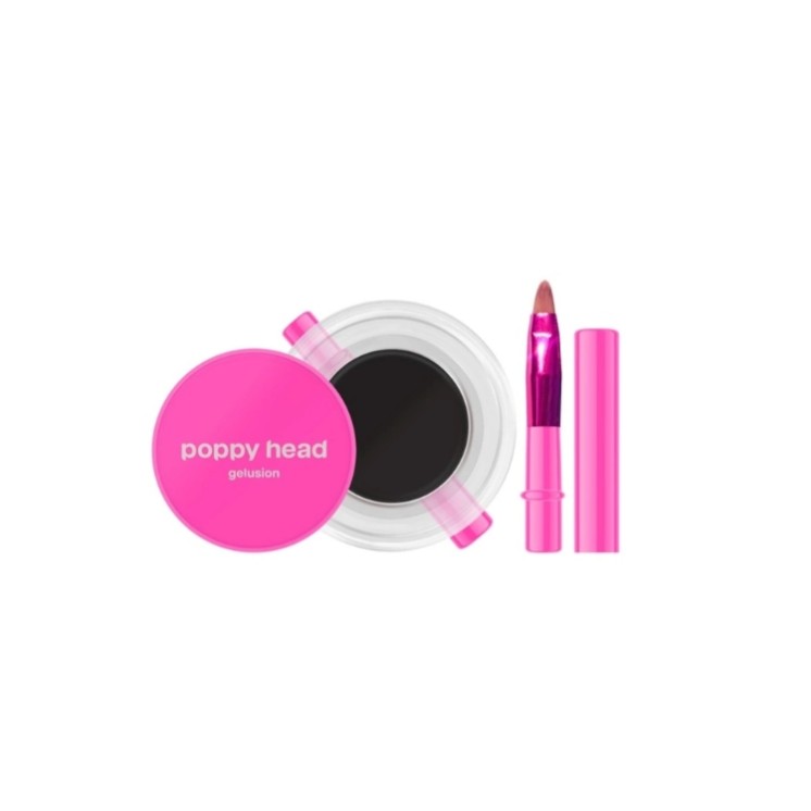 Poppy Head Gelusion Eyeliner met kwastje /01/ Darkspell 5 g