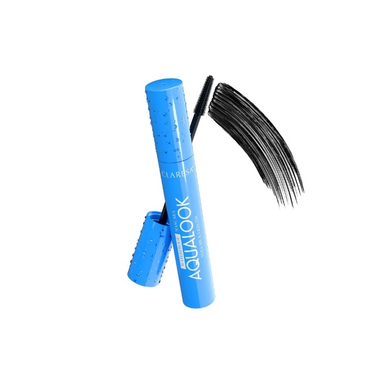 Claresa Aqualook Verdichtende und Verlängernde wasserfeste Mascara Black 8 g