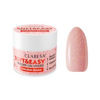 Claresa Soft & Easy Golden Spark Nagelaufbaugel 45 g