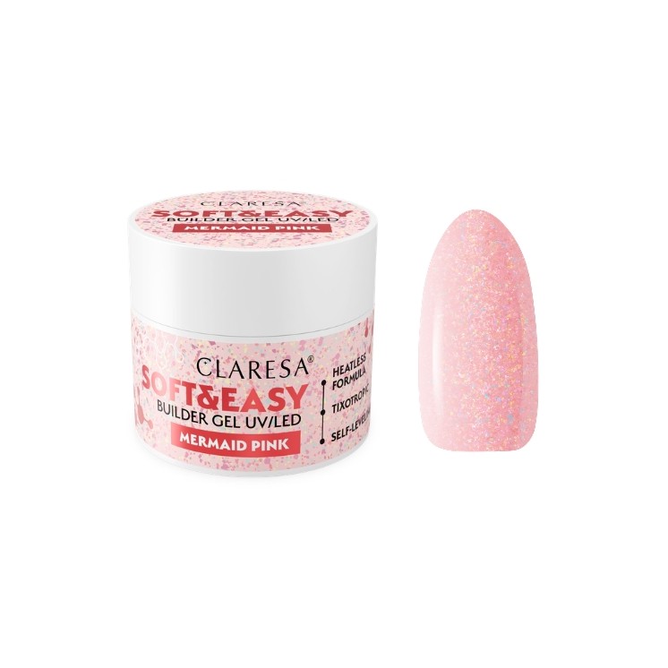 Claresa Soft & Easy Mermaid Pink Nagelgel 45 g