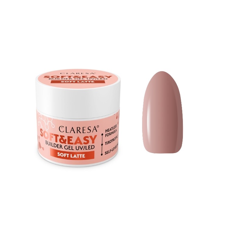 Claresa Soft & Easy Żel budujący do paznokci Soft Latte 45 g