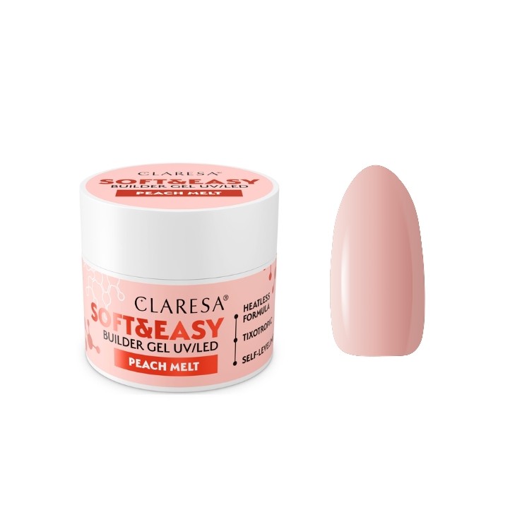 Claresa Soft & Easy Peach Melt Nagelaufbaugel 45 g