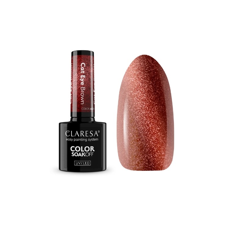 Claresa Alchemy Cat Eye Lakier hybrydowy do paznokci Brown 5 g 